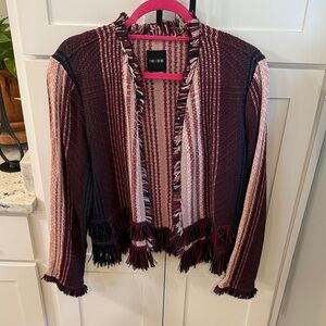 Nic+Zoe Cardigan - Burgundy and Pink
